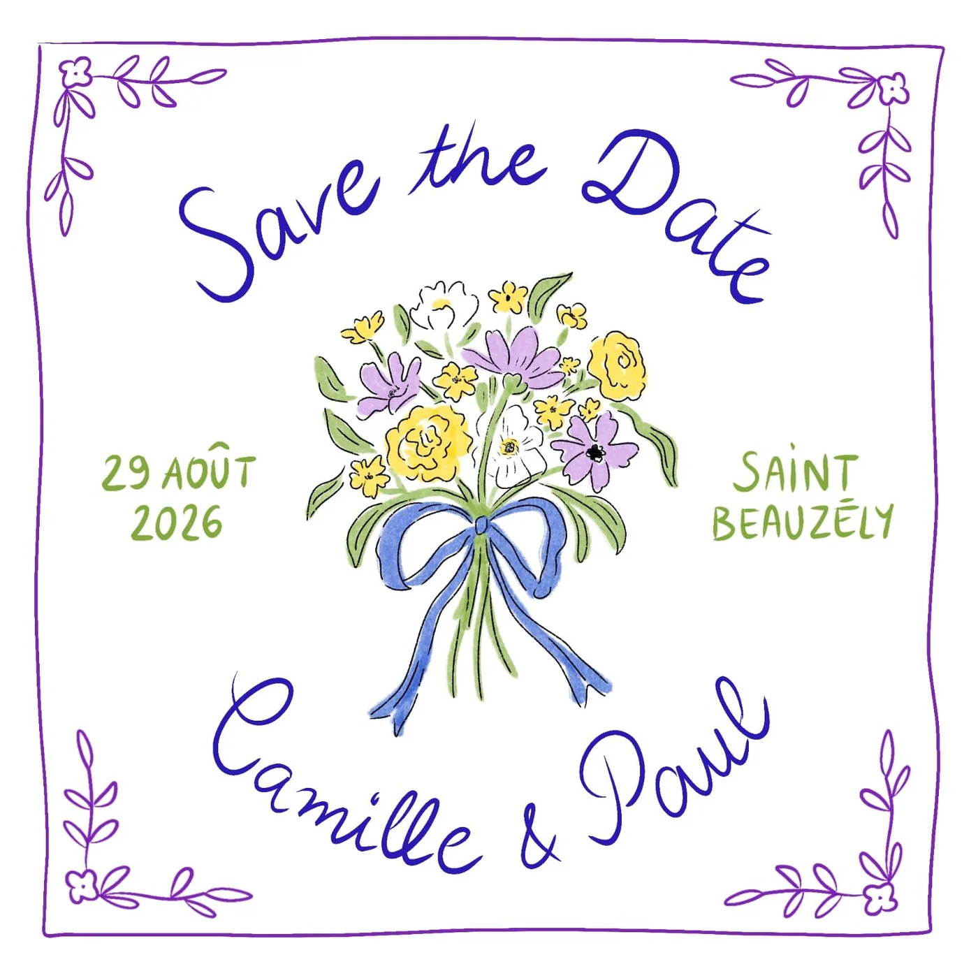 Save the Date Camille et Paul